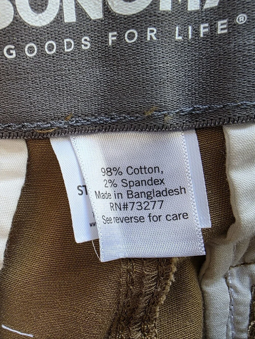 Sonoma Khaki Cargo Shorts Men's Size 30